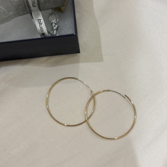 Brand New Blue Ruby Hoops - Picture 2 of 4